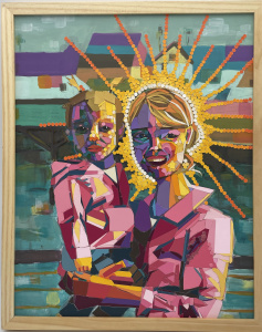 Isabella Freeman, Mother holding daughter with halos of light around their heads