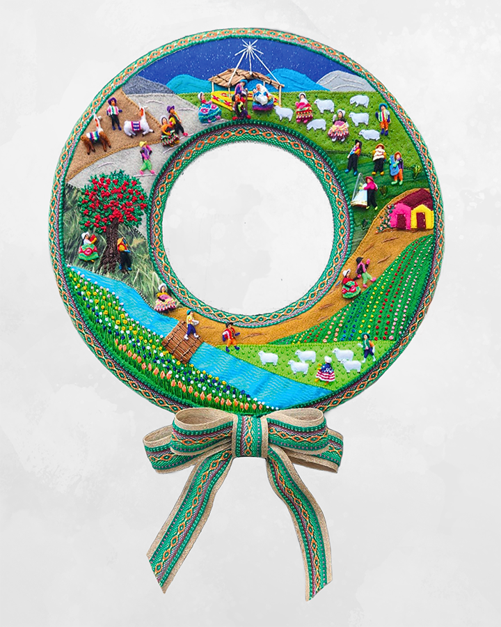 Esther Marino, La Sagrada Familia (Nativity Wreath) , 2024
