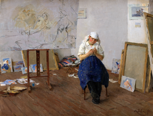 Modelo en el estudio de la artista  1954